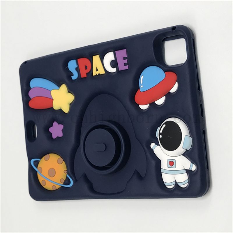 Werks Großhandel 3D Silicon Gummi niedliche Cartoon Tablette Schutzabdeckung für iPad Silicon Gummi niedliche Form Schutzhülle für iPad 10 Zoll
