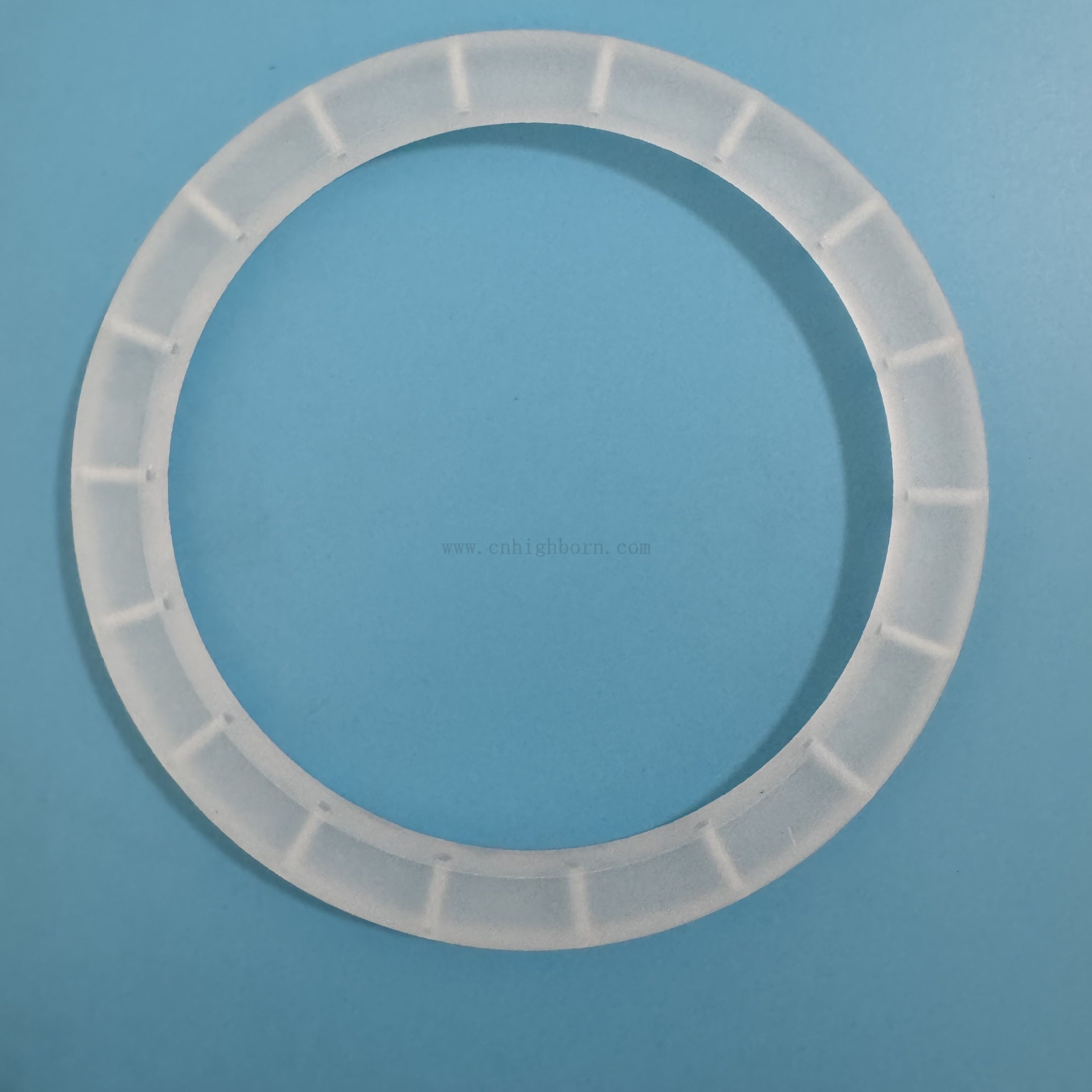 Wärmefestigkeit gefrosteter Quarzglasflansch mit Loch für industrielle Anwendungen