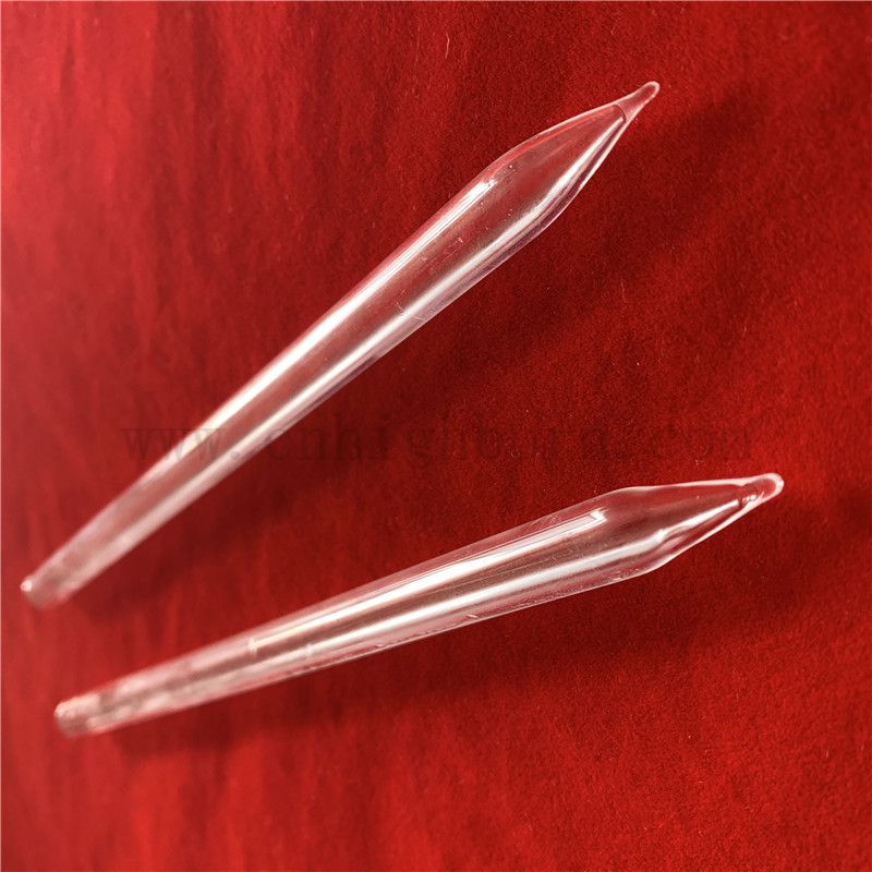 Wärmewiderstand klar hoher Reinheit Quarzrohr Silica -Glasrohr mit Punktenden