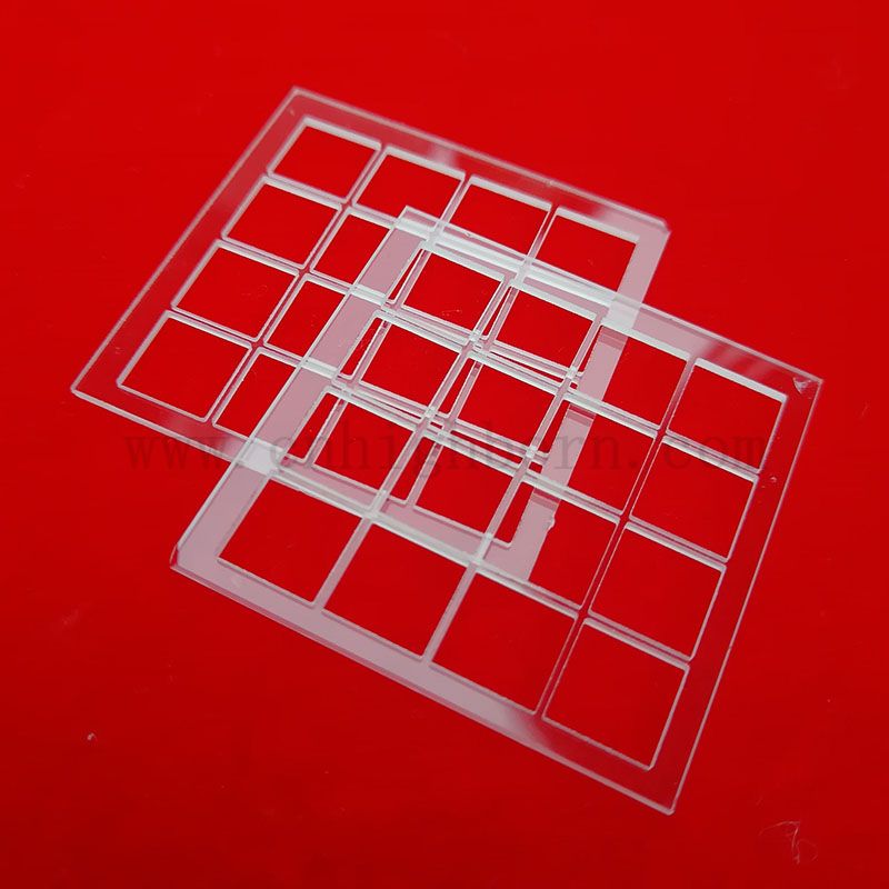 Hohe Permeabilität geschlitzte transparente optische fusionierte Silica Quarzglasplatte