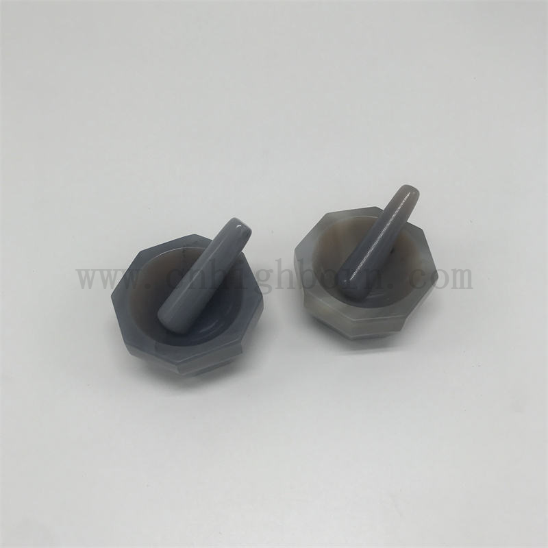 Hohe Härte natürlicher Achatmörser und Stößel für Labor- und Pharmaschleife