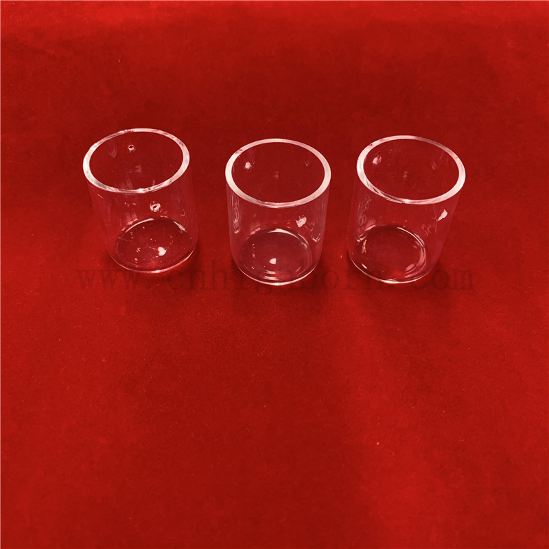Laserbohrung transparenter Quarzglas rund unteren Zylinder Tiegel Tiegel