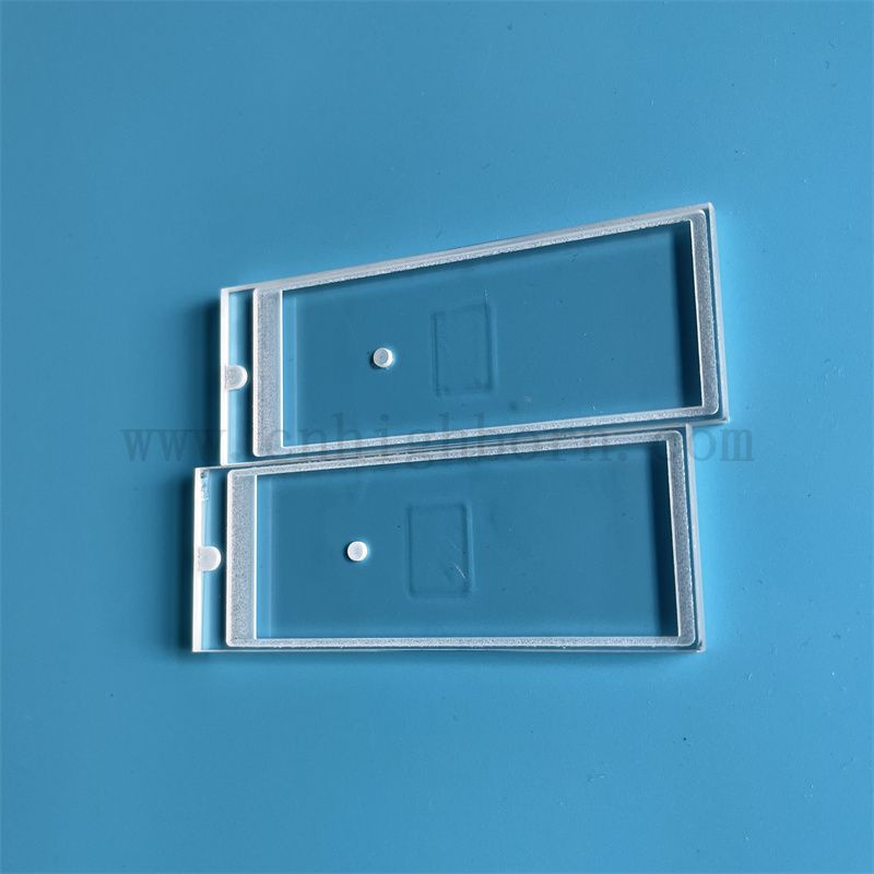 Tiefe verarbeitende rechteckige klare Quarzglasplatte mit Laserbohrung