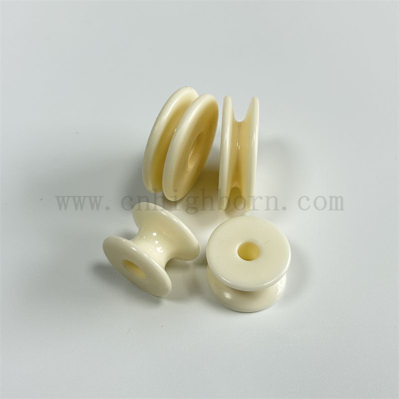 Wear-resistente Aluminiumoxid Textile Keramik Eöseland Al2o3 Keramikgarn-Draht-Fadenführung Roller Spinnmaschinerie Teil