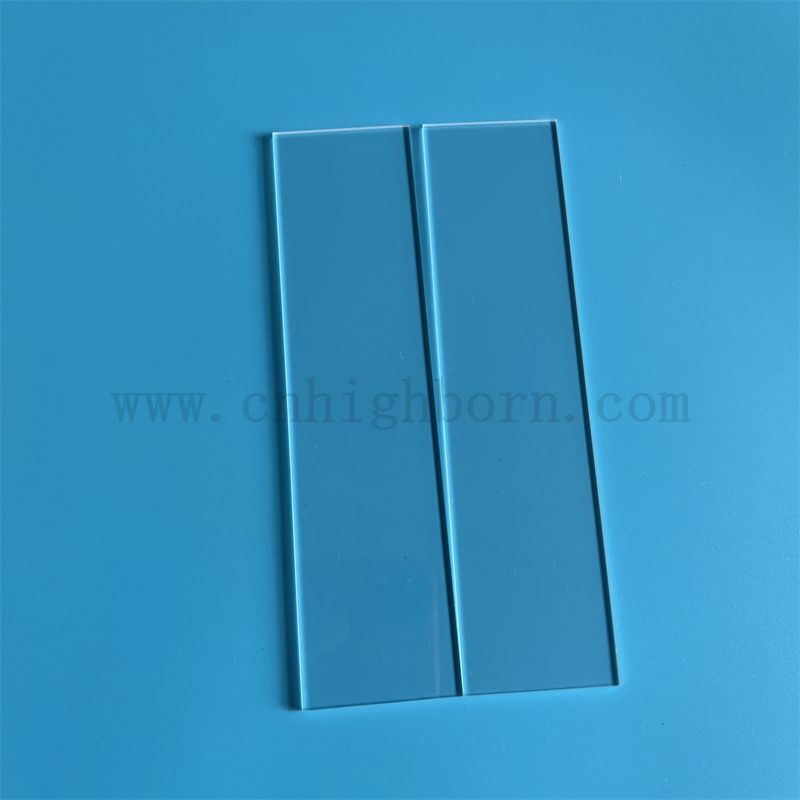Hochreinheit Rechteck klare polierte geschmolzene Silica -Glasscheibe für UV