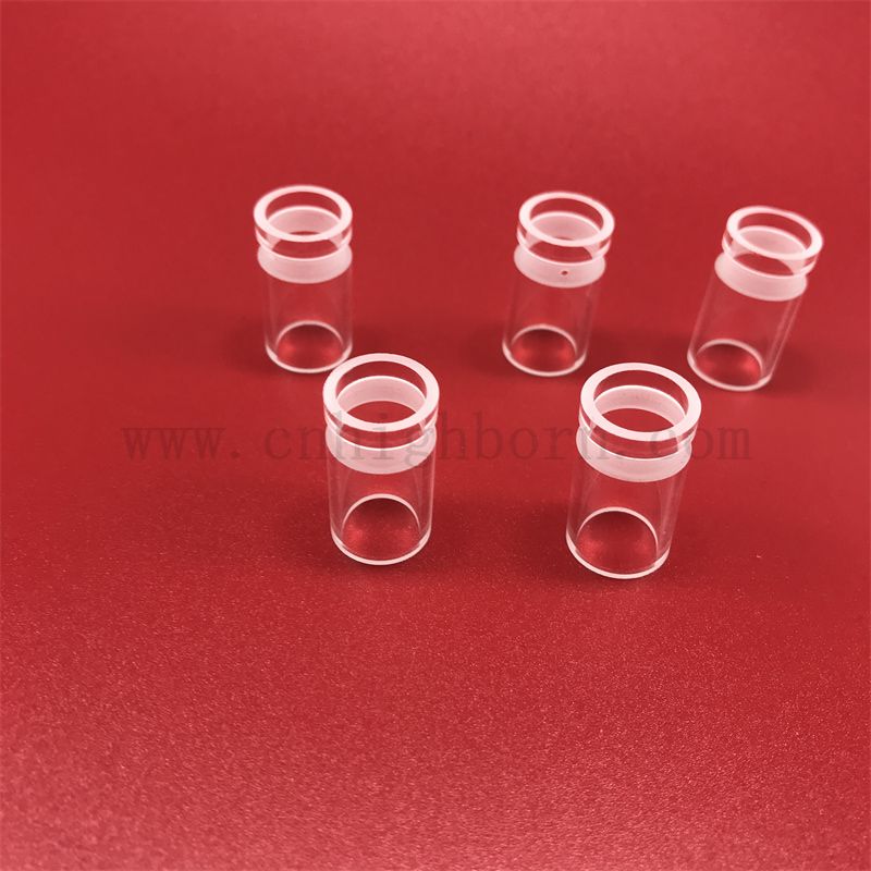 Wärmewiderstand Clear Clear Quarzglasrohr mit Laserbohrlöchern angepasst