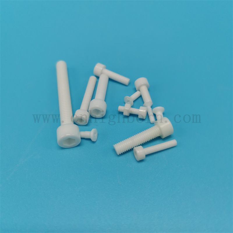 Angepasst 95% 99% AL2O3 Alumina Keramikschrauben mit Muttern