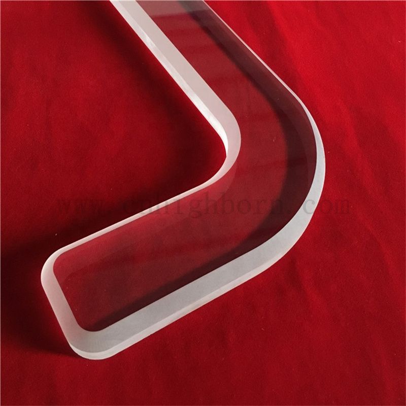 Customized Special Form Stiefoberfläche transparente Quarzglasplatte