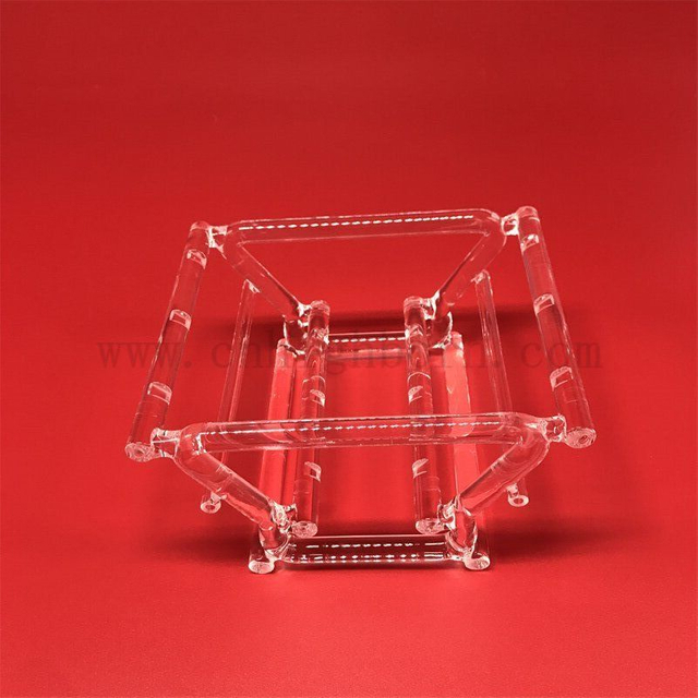 Customisierte transparente hitzebeständige geschmolzene Silica Quarzglasboot