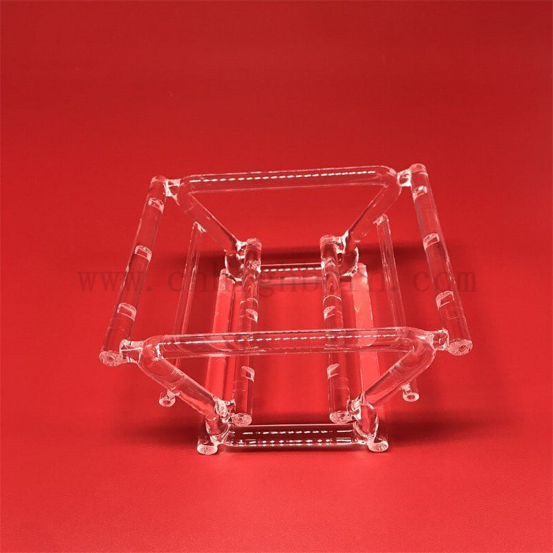 Customisierte transparente hitzebeständige geschmolzene Silica Quarzglasboot