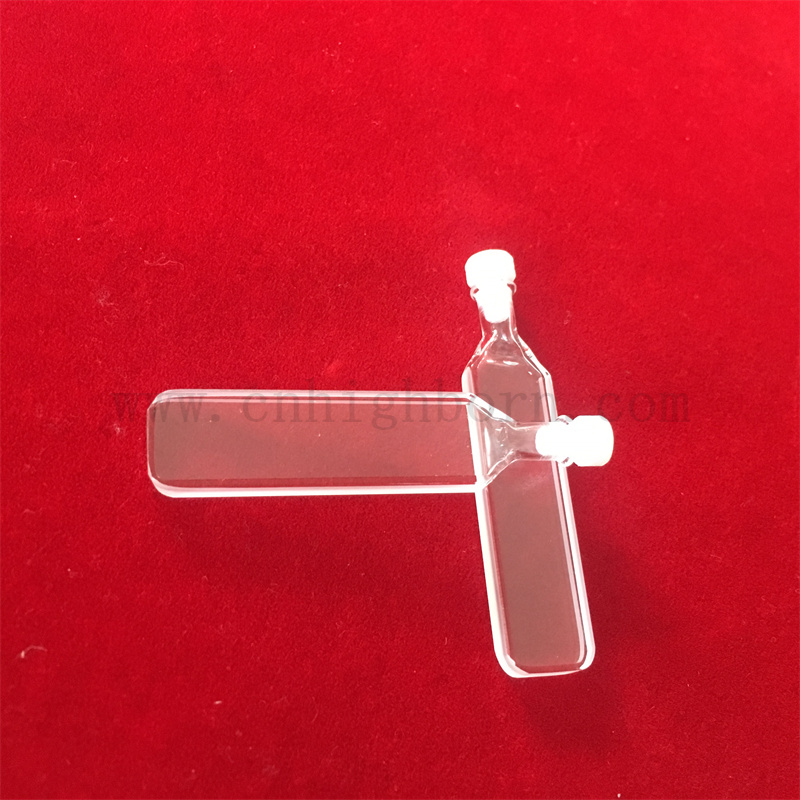 Hochgenauige Küvette Quarzpools Standard Rechteckige Zelle Rundes Boden Quarzglas Cuvette