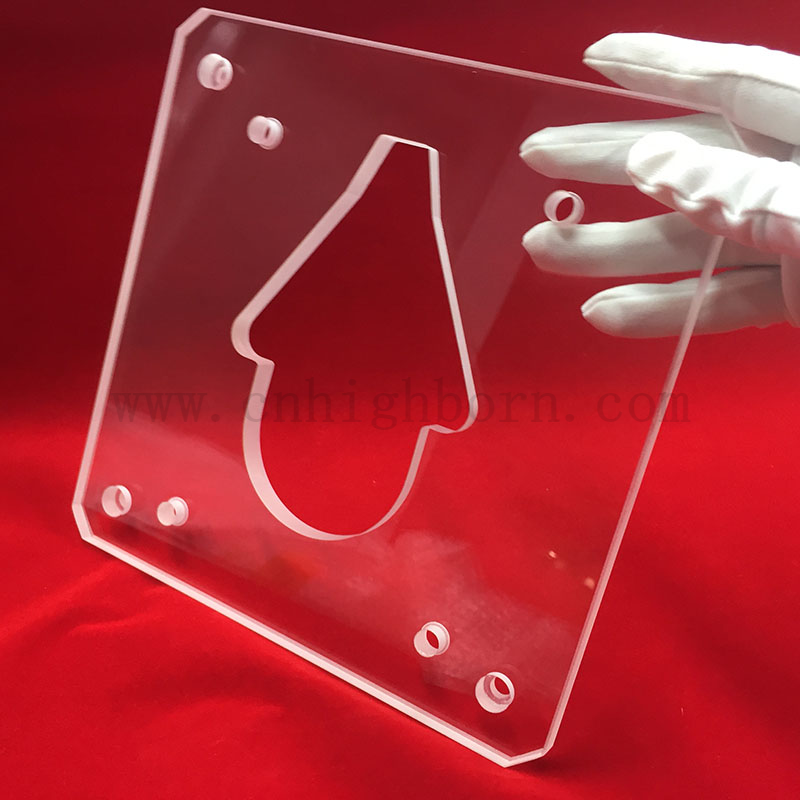 Laser perforiert geschlitzte klare Quarzglasblech 