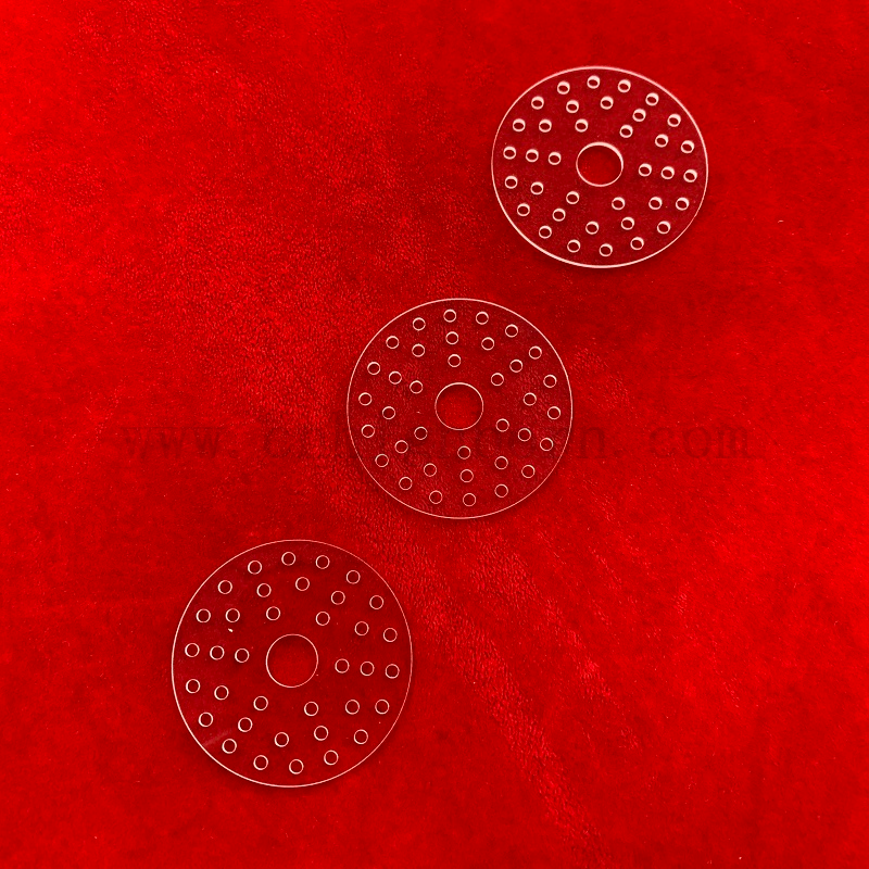 Customisierte polierende perforierte transparente Laser -Fusions -Quarz -Silica -Platte