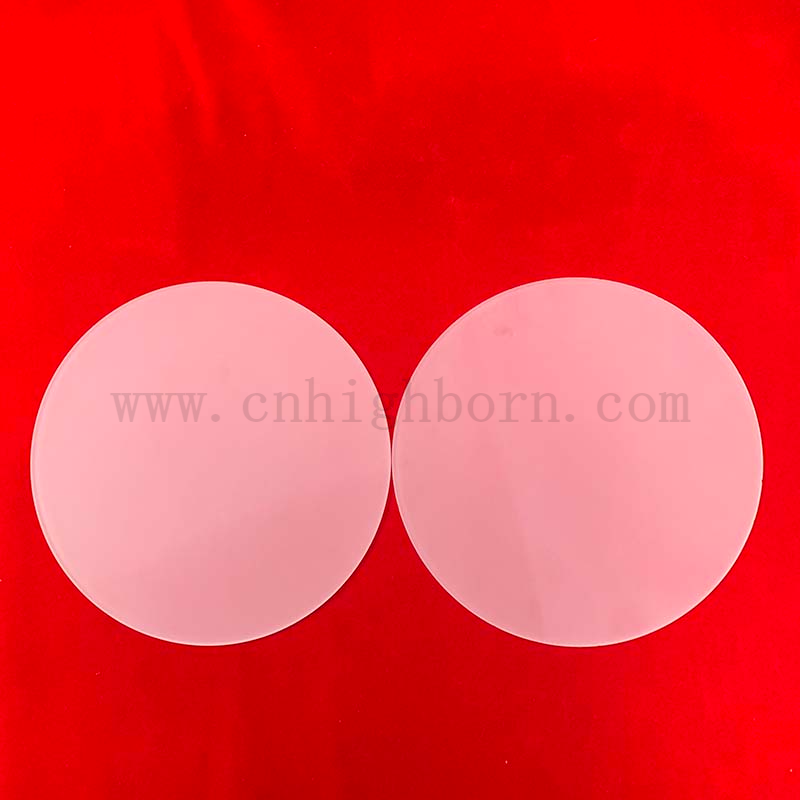 Fusionsfustertilica Frosted Quarzglasplatte rund Quarzwafer