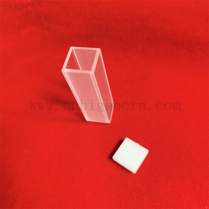 Labor rund unten Standard Q104 optische Glasflusszelle 3,5 ml Spektrophotometer Quarzglas Cuvette