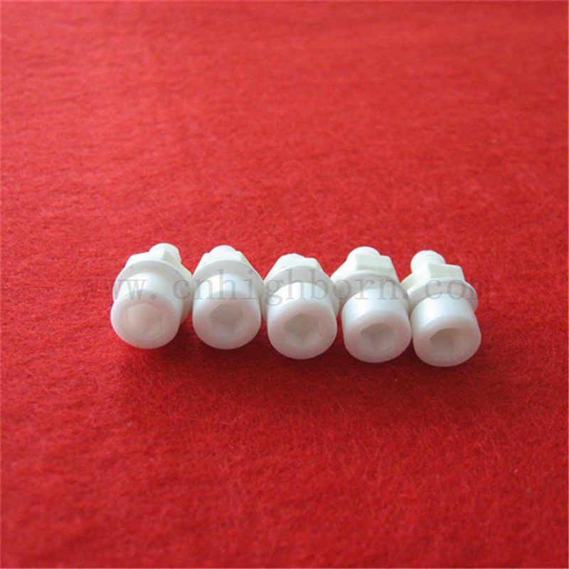 Zirkonia -Keramikschraube Customized Hochfestigkeit Zro2 Bolzen und Nuss