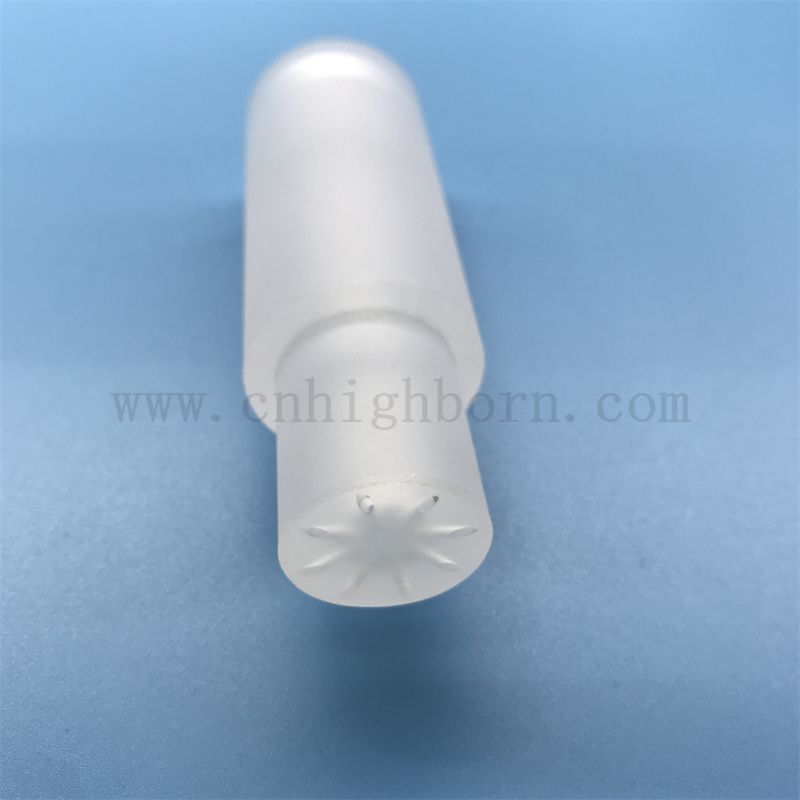 Wärmewiderstand durchscheinend maßgeschneiderte Quarzglasrohr mit Laserbohrungen