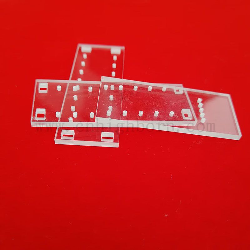 UV optische fusionierte Kieselsäure -Quarzglasrutschen mit Loch
