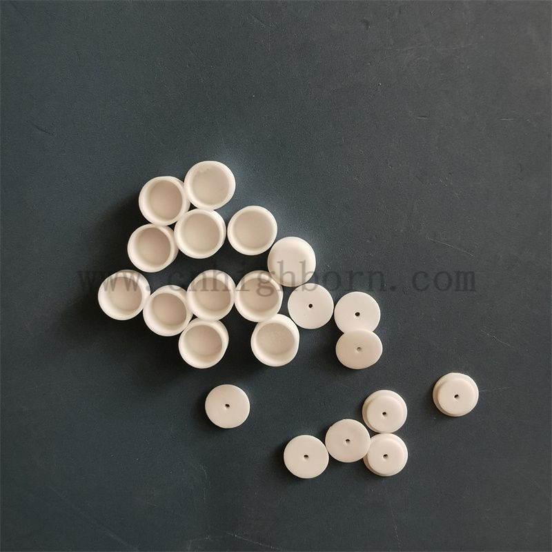 Customisierte Al2O3 -Keramikzylinder -Tiegel Aluminiumoxid -Keramik -Wärmelanalyse kleiner Topf mit Deckel