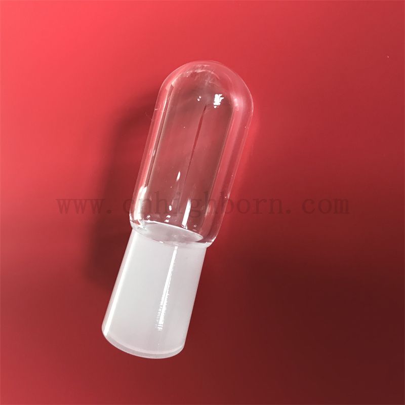 Wärmewiderstand transparentes maßgeschneidertes Quarz -Silica -Glastrohr mit rundem Boden und gefrostetem Mund
