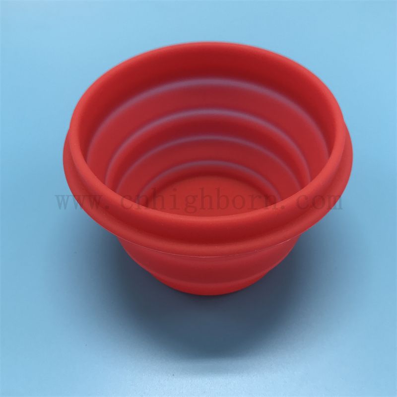 Customisierte Lebensmittelqualität tragbarer Silikon -Gummi -Klappschüssel -Haustier -Fütterung kollabierbarer Schüsselbehälter