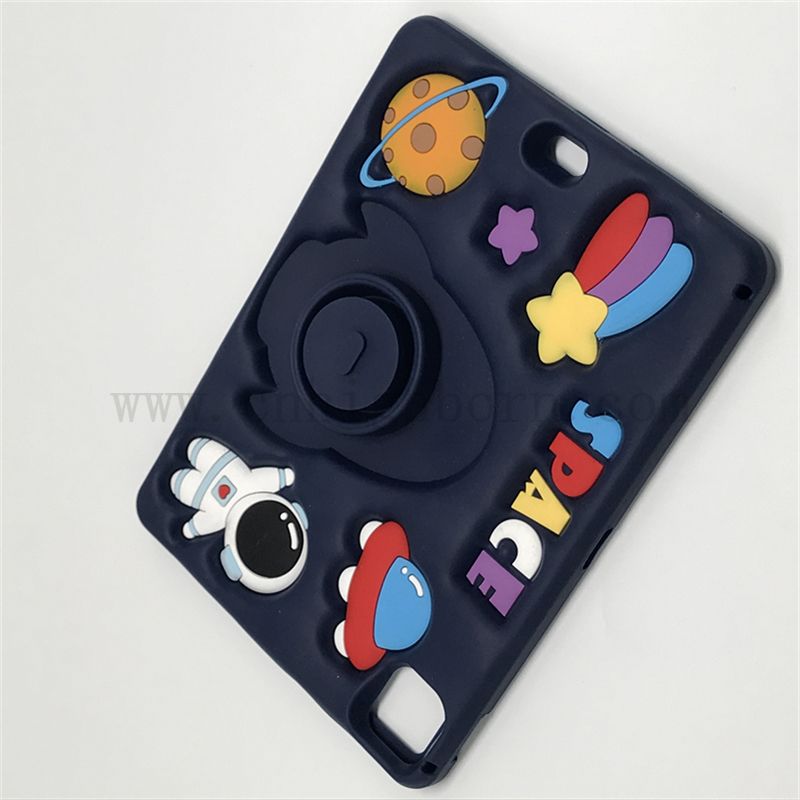 Werks Großhandel 3D Silicon Gummi niedliche Cartoon Tablette Schutzabdeckung für iPad Silicon Gummi niedliche Form Schutzhülle für iPad 10 Zoll