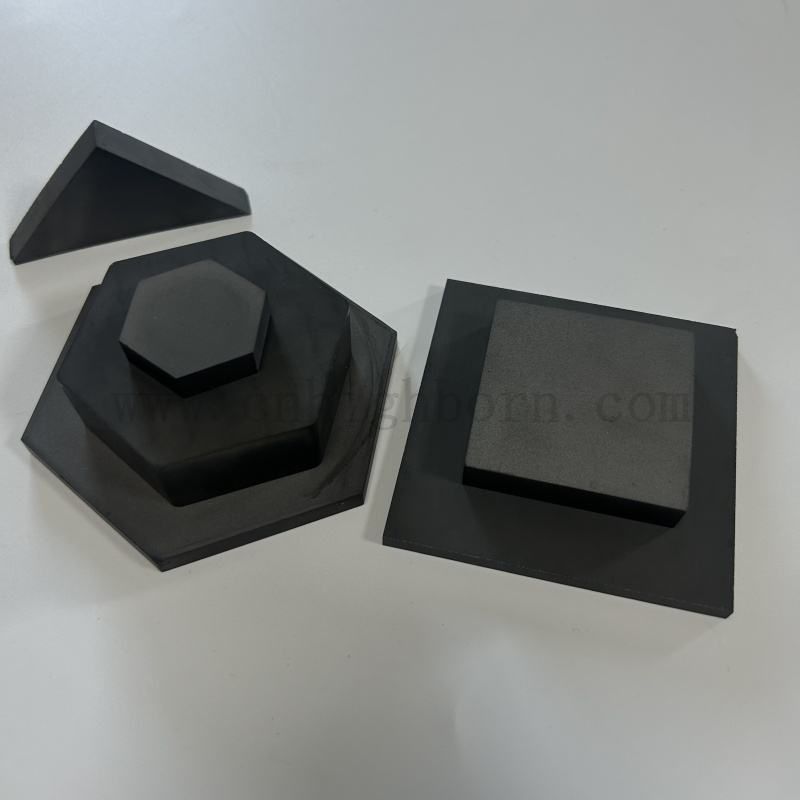 Customisierte hohe Härte Borkarbid hexagonales Schutzblatt B4C -Keramikplatte
