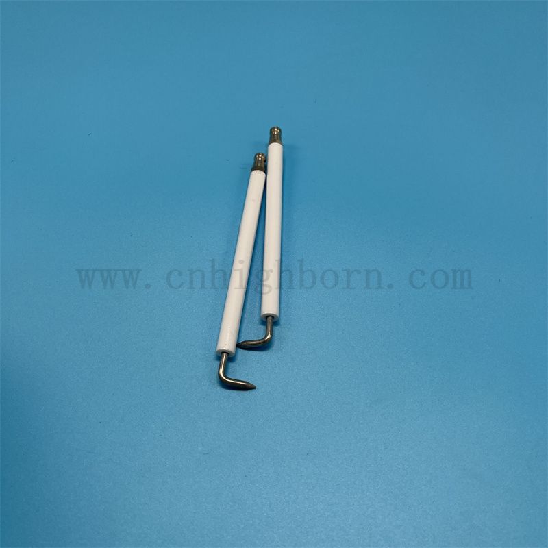 95 Aluminina Elektrodenzündung Glasierer Isolator Al2o3 Keramikzündungsmittelzünder