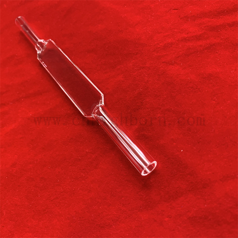 Laborutensilien Gewohnte Größe hoher Präzisionsstrom durch Zellspektrophotometer Quarzglas Cuvette