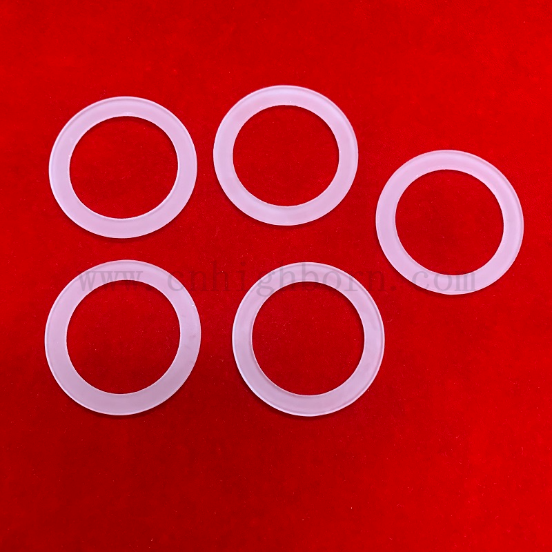 Maßgeschneiderte hitzebeständige gefrostete undurchsichtige, geschmolzene Kieselsäure -Quarzglasflansch