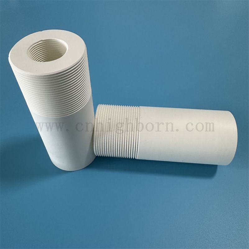 Customized Heißgepresstes hexagonales Bor -Bor -Nitrid -Keramik -Strukturteile Bn Rohrgewinde