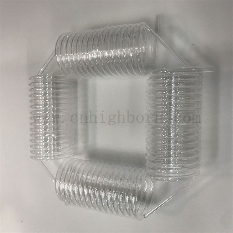 Customized Transparent Fused Silica Flame Polz Quarzglas Spiralrohr