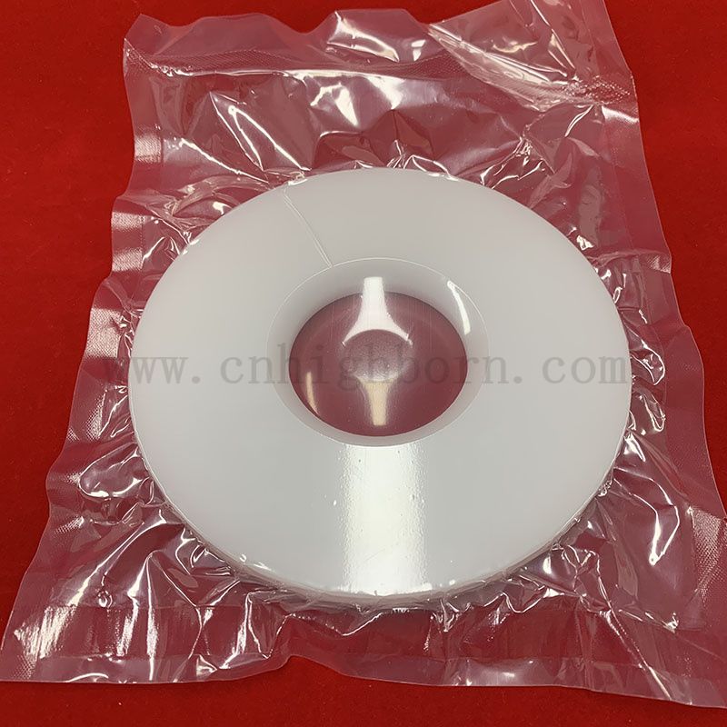 Korrosionsbeständigkeit undurchsichtiger Silica Ring Milky White Quarzglasflansch