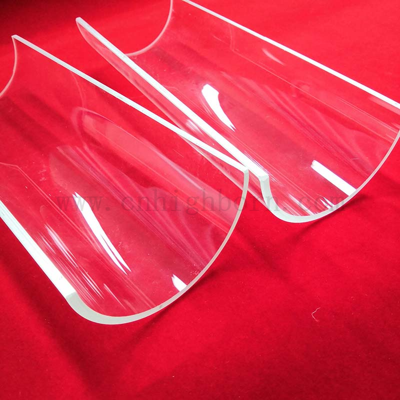 Widerstand Hochtemperatur Bogen Quarzglas Panel Quarz Halbrohr