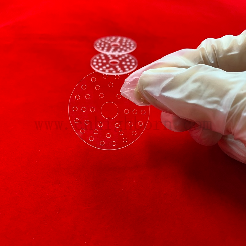 Customisierte polierende perforierte transparente Laser -Fusions -Quarz -Silica -Platte