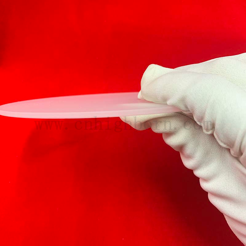 Fusionsfustertilica Frosted Quarzglasplatte rund Quarzwafer