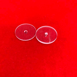 0,1 mm dünnes, klares, kreisförmiges Schauglas mit polierter Quarzplatte 