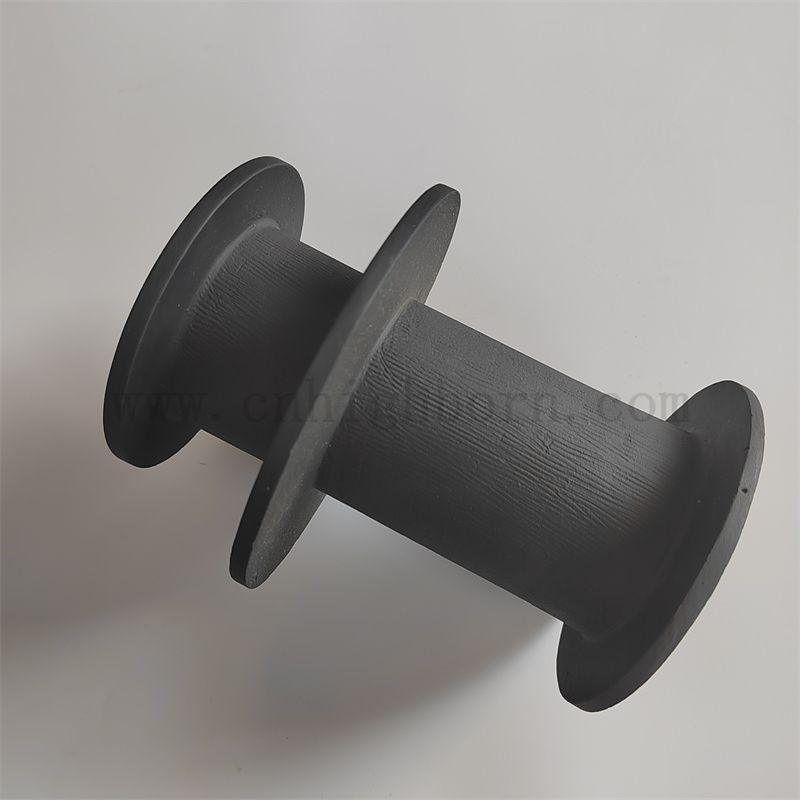 Reaktionssintern Siliziumcarbid unregelmäßiger Rohrisolator Schwarzer Sic -Keramikteil