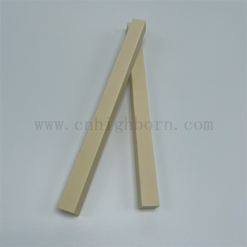99% Alumina Ceramic Square Rod Customized AL2O3 Stick