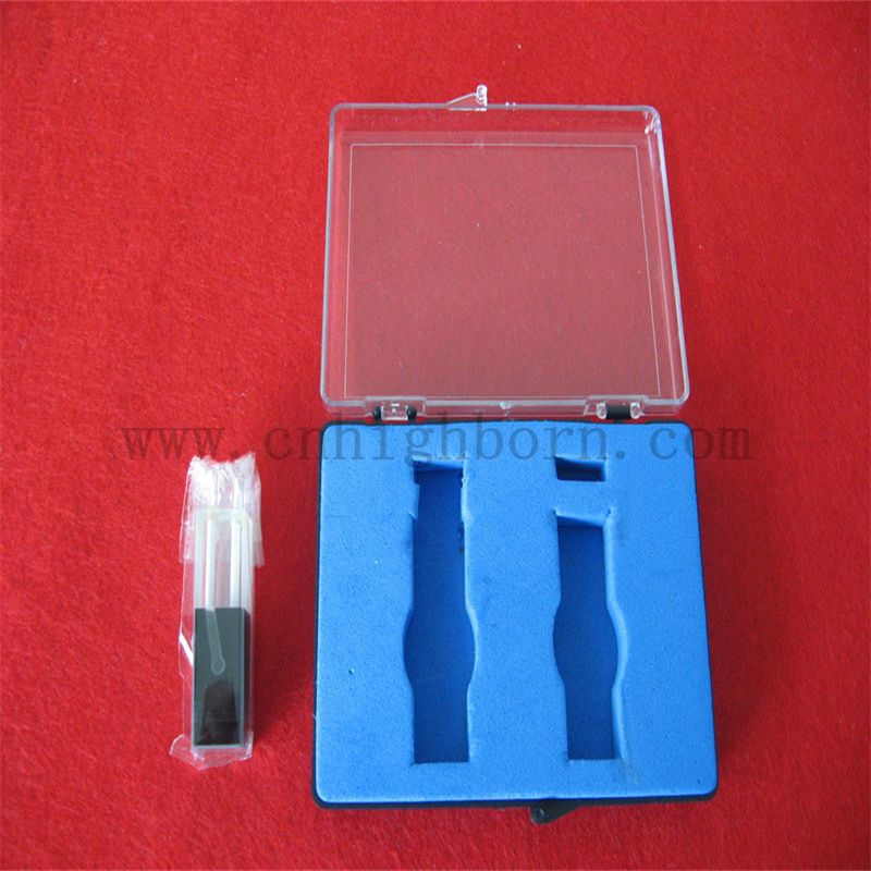 Laborutensilien Standard Schwarz Quarzglasflusszelle Mikrokuvette Selbstmischung kontinuierlicher Durchflusszelle