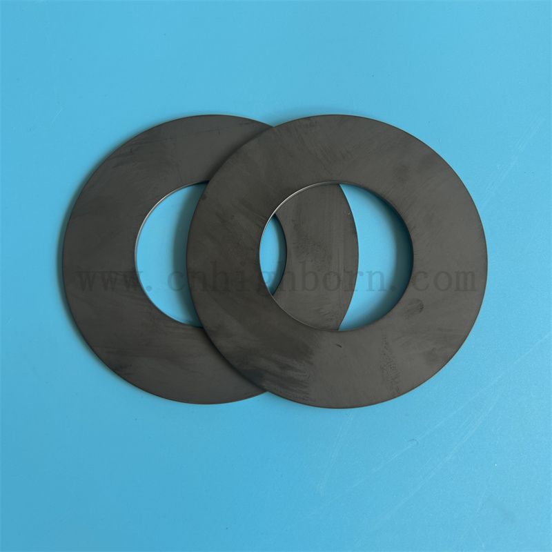 Isolator Schwarz Siliziumkarbidplatte Verschleiß resistent Sic Keramikring 