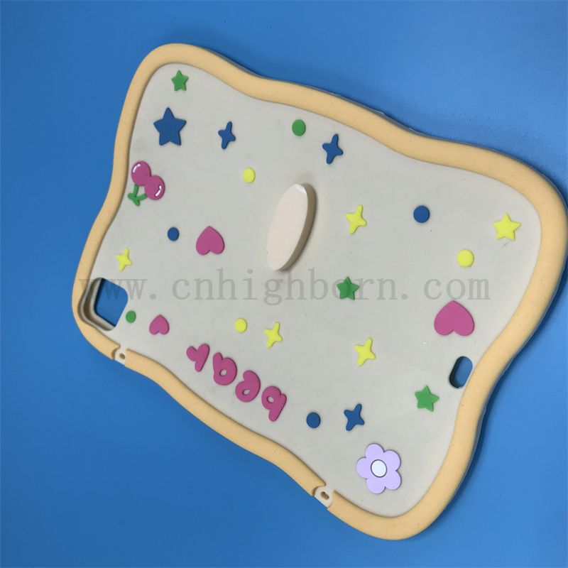 Customized Soft Pad Shell gelbe süßes Muster Silikon Gummi -Schutzhülle 