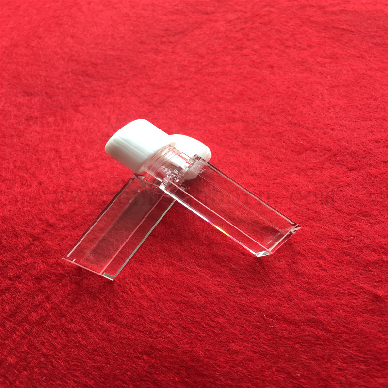 Standard Colorimeter Cuvette Clear Quartz Fluoreszenzglaskluvette mit Schraubenabdeckung