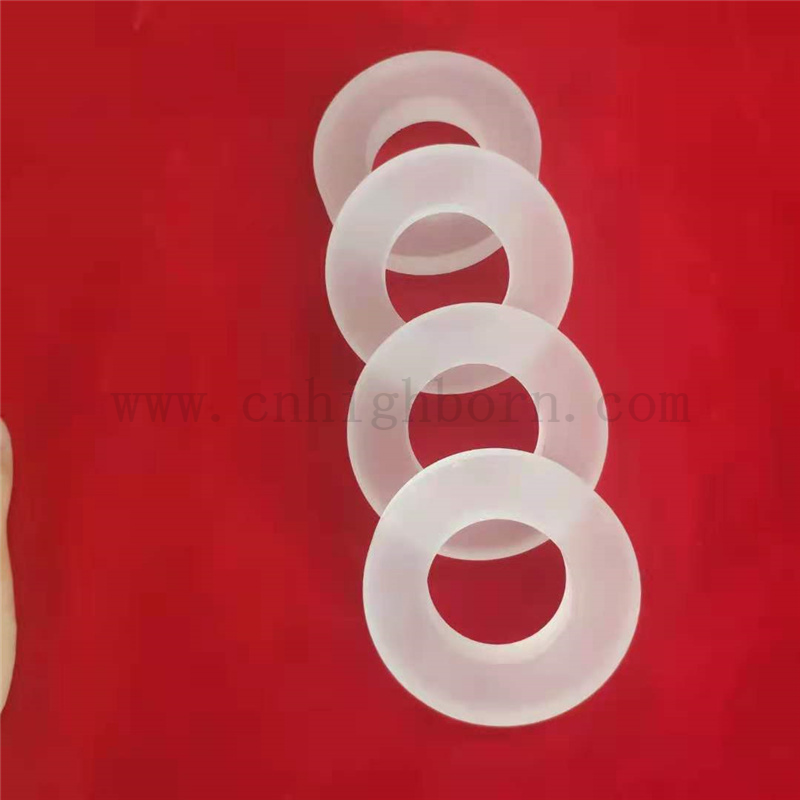  Customized Precision Schneiden gefrorener ringförmiger Quarzglasflansch