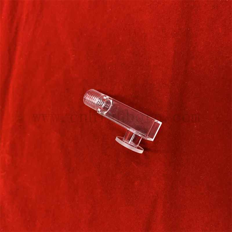 Laborspektrometer UV -Ultraviolett -Transmission optische Durchflusszelle Quarzglaskuvette mit Schraubendeckelabdeckung