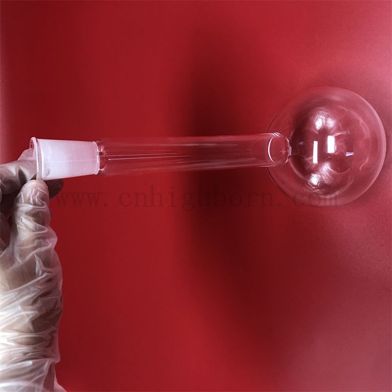 Transparent Long Neck Quarzglas Rundkolben 500 ml