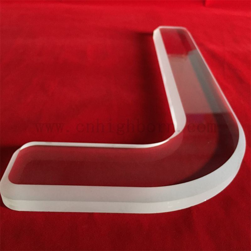 Customized Special Form Stiefoberfläche transparente Quarzglasplatte