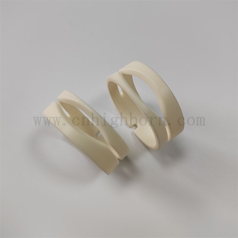 Customized Wear Resistenz Alumina 95 99% AL2O3 Keramikabstandshalter Ring Alumina Teil