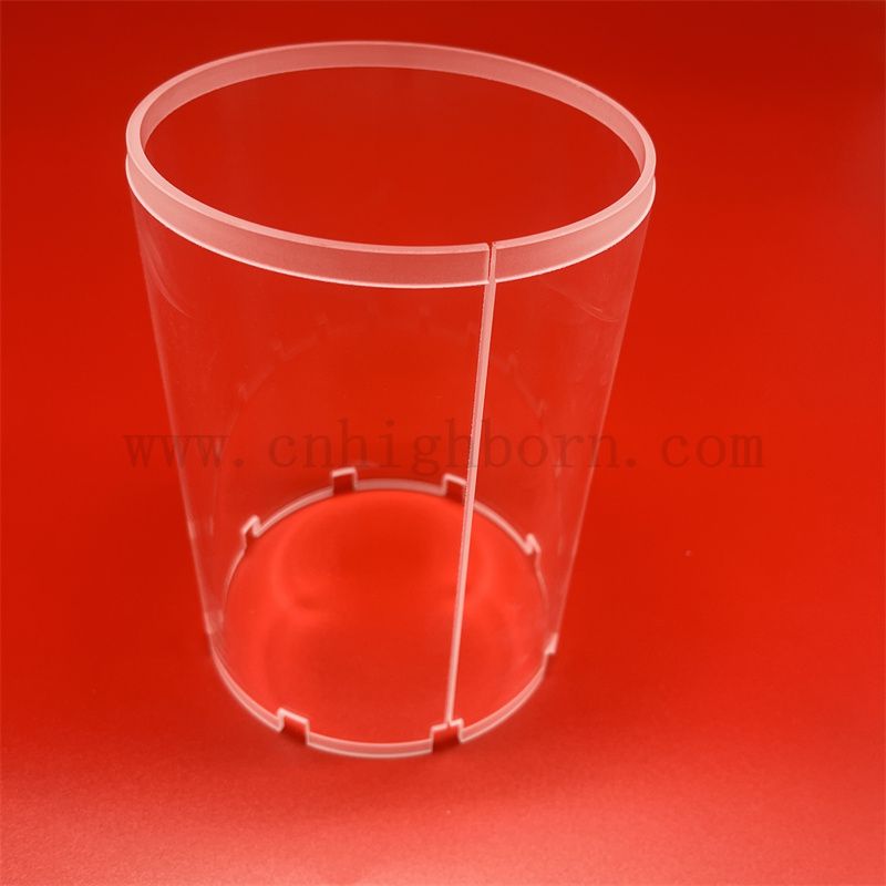 Hochwertige maßgeschneiderte Form klarer fusionierter Silica Quarzglasrohr