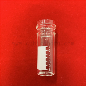  Maßgeschneidertes transparentes Quarzglas-Reagenzglas mit flachem Boden